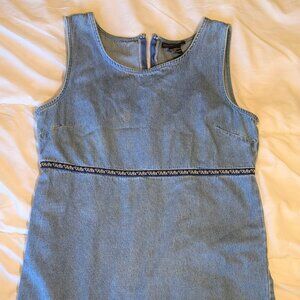 Denim Sleeveless Vintage Dress, Size 10